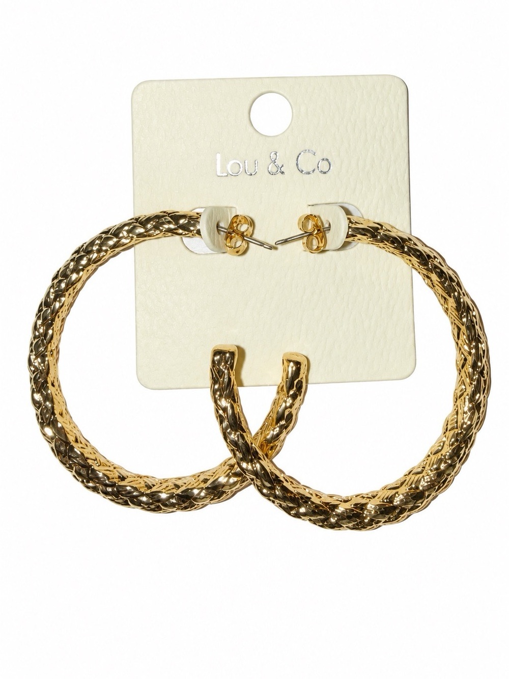 Gold Braided Hoop Earrings